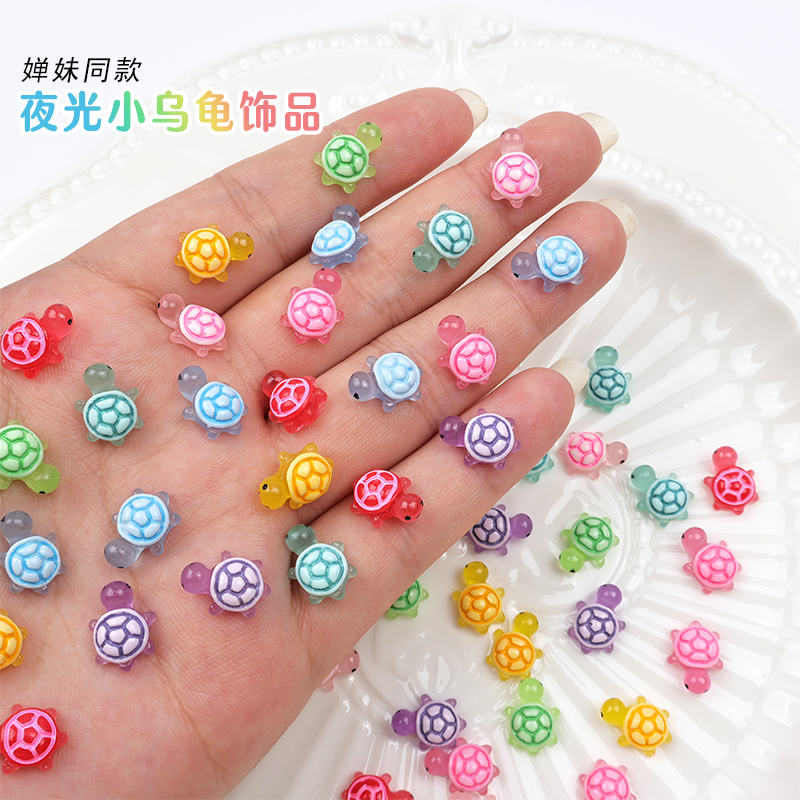 Nail Art Xl - Noctilucent Turtle Matte 8 Styles Flatback