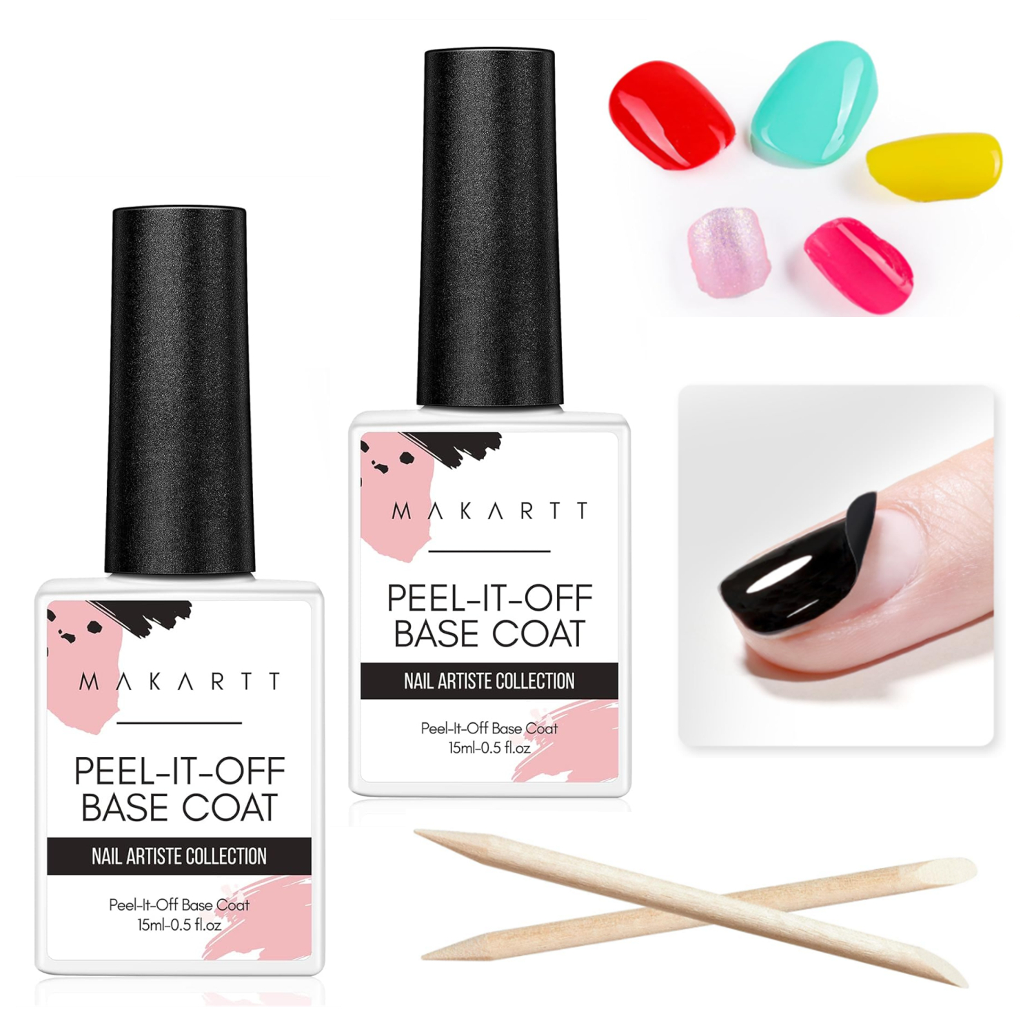 Peel Off Base Coat - Makartt Peel Off Gel Base Coat