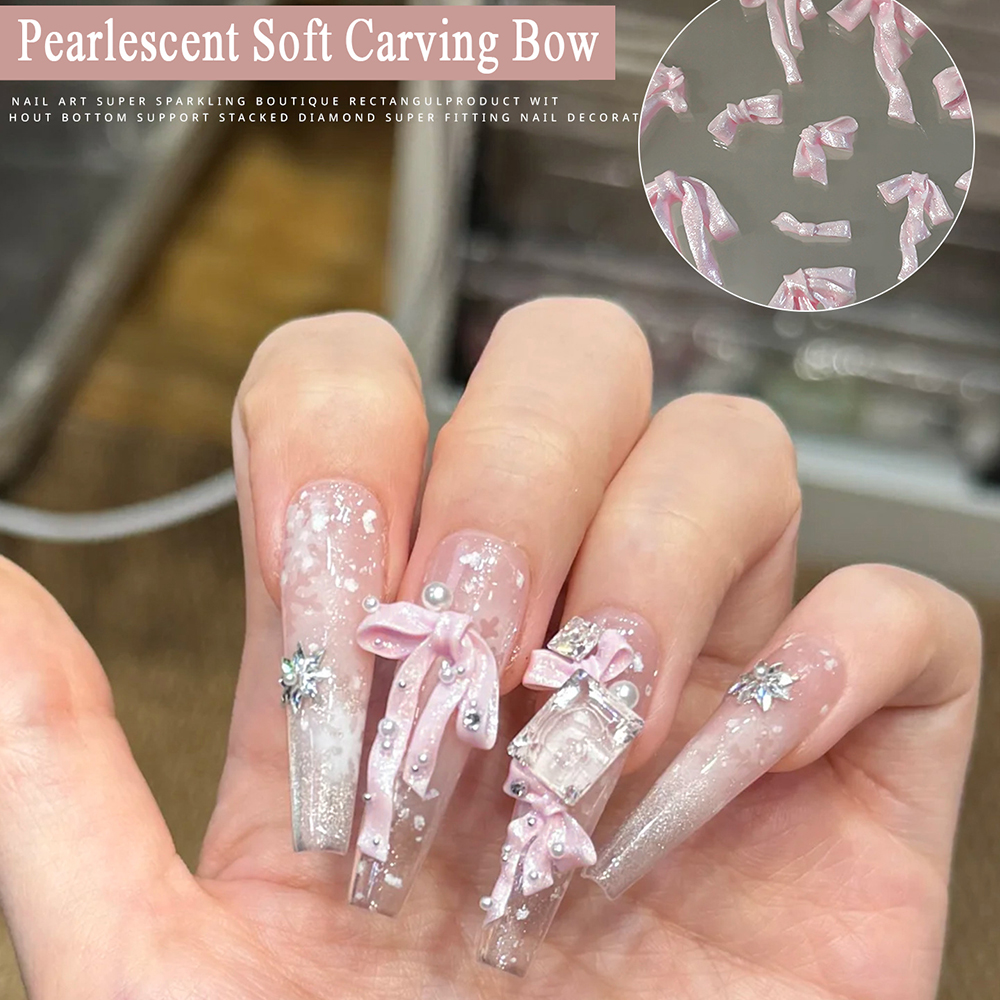 50Pcs 3D Pink Pearlescent Soft - Nail Art Pink Soft recensione e prezzo