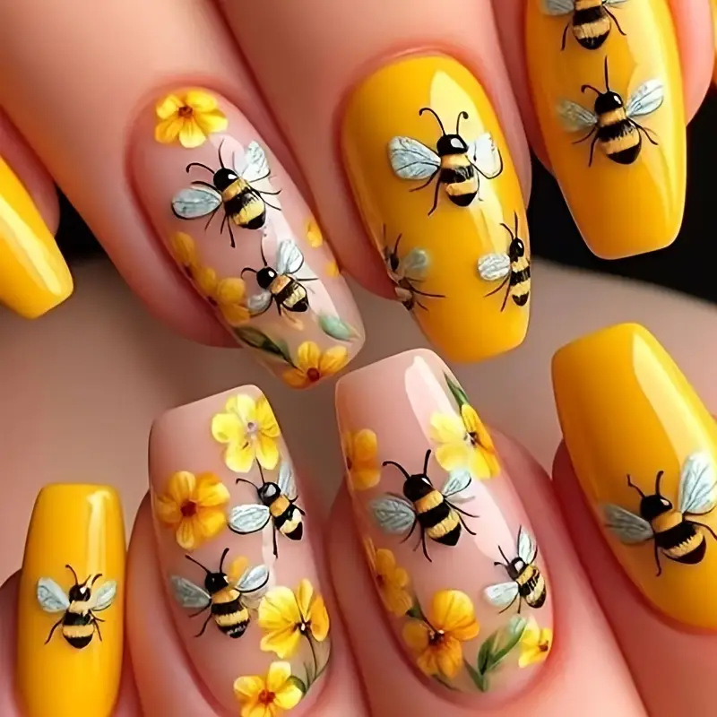 24pcs/set Medium long fake nai - Press On Nail Set recensione e prezzo