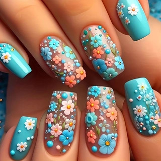 24pcs/set Medium long fake nai - Press On Nail Set recensione e prezzo