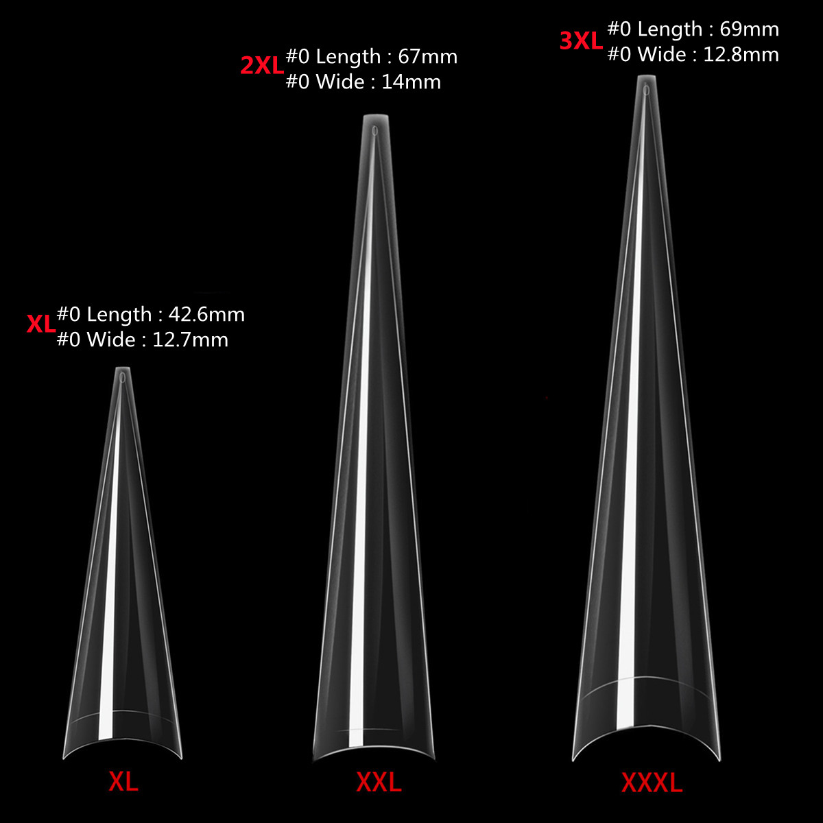 XXL Stiletto False Nails -Half - Nail Art Xl recensione e prezzo