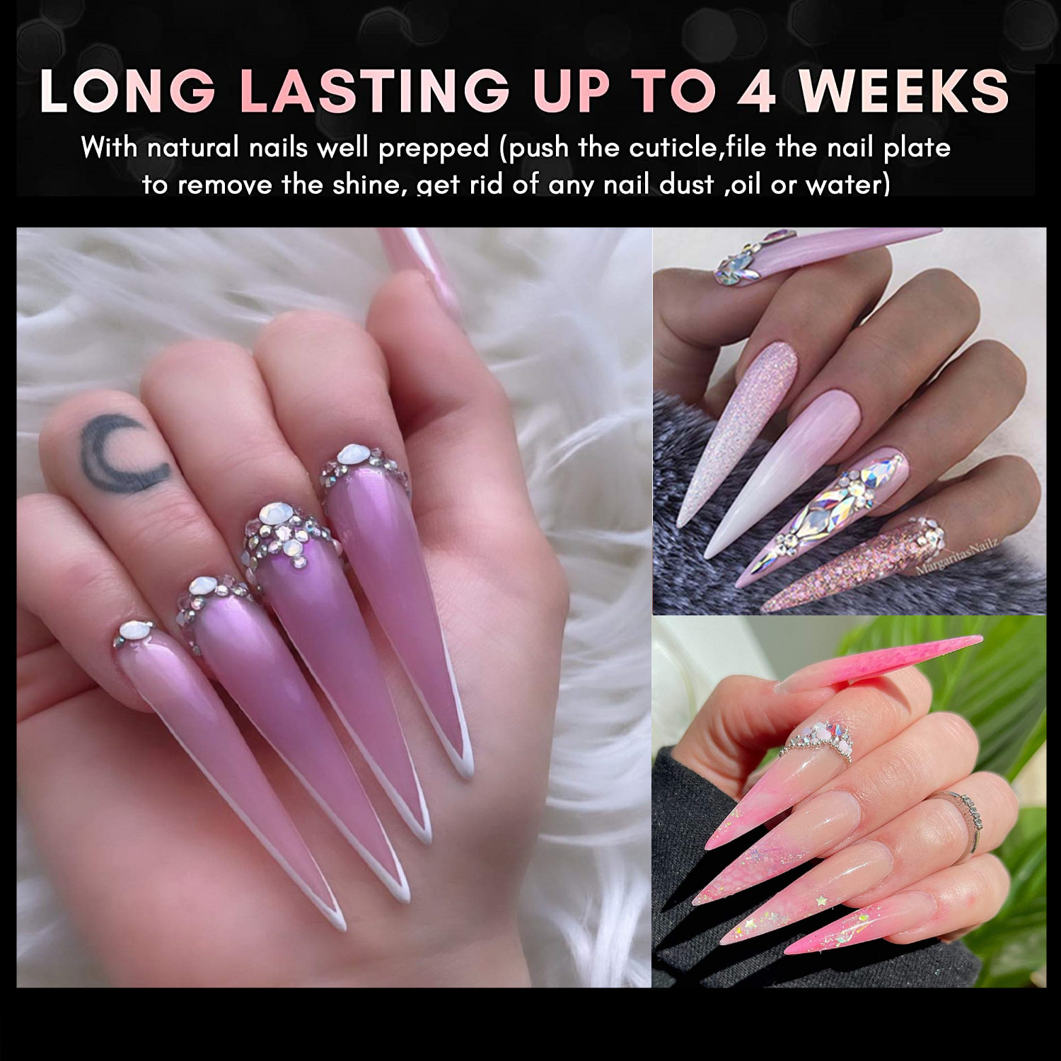 XXL Stiletto False Nails -Half - Nail Art Xl recensione e prezzo
