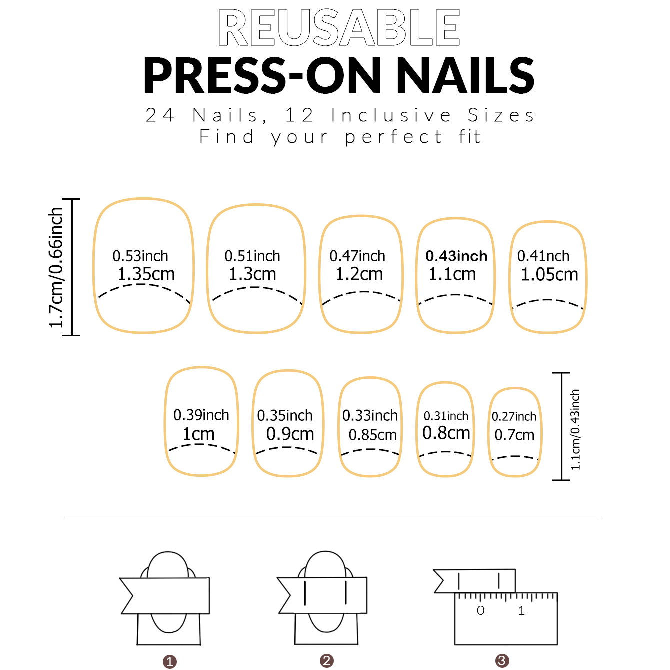 24PCS French White Border Shor - Nail Art French recensione e prezzo