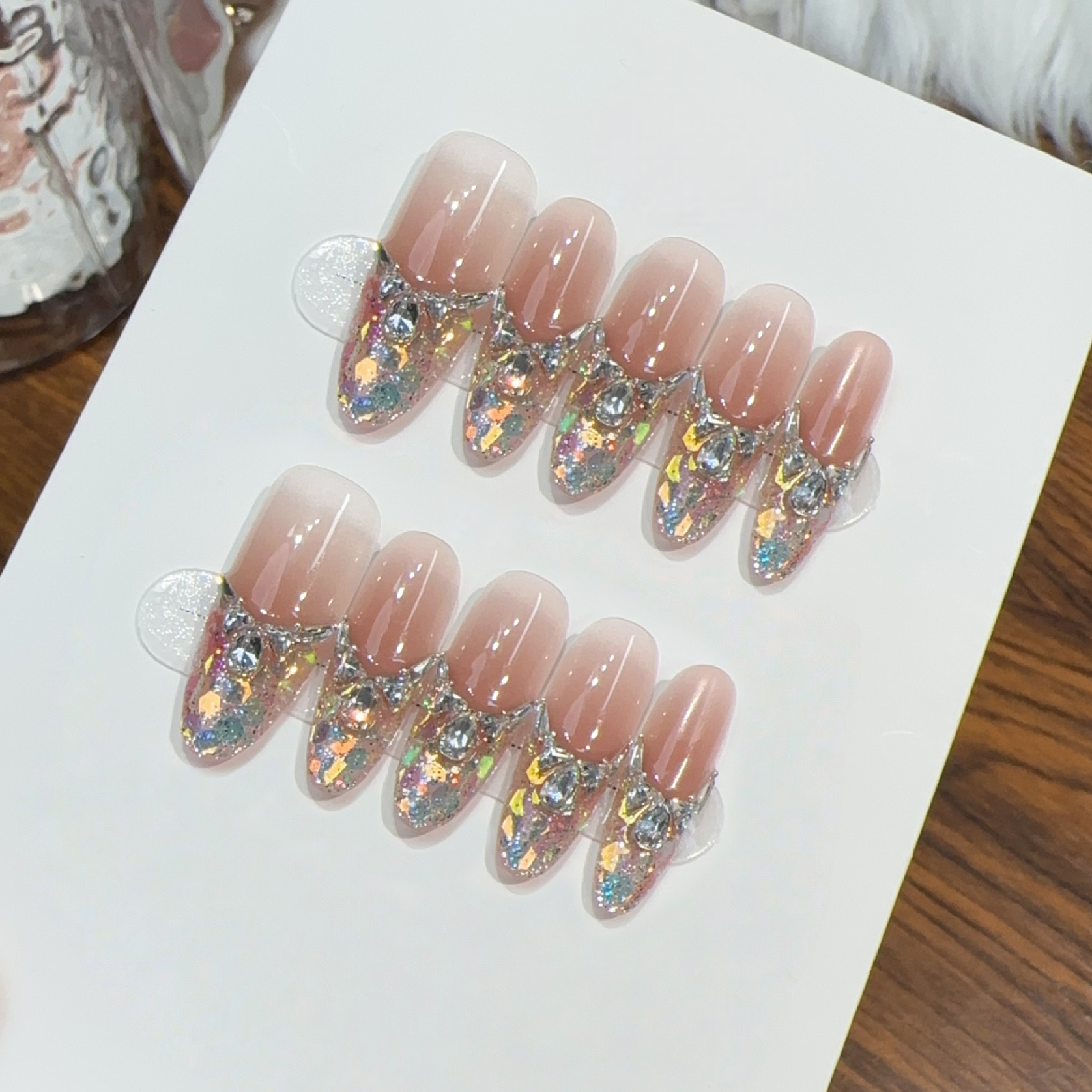 10pcs/bag Long Oval Handmade P - Nail Art Oval recensione e prezzo