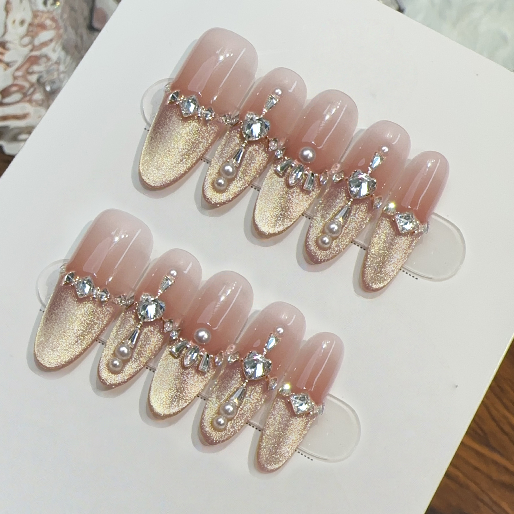 10pcs/bag Long Oval Handmade P - Nail Art Oval recensione e prezzo