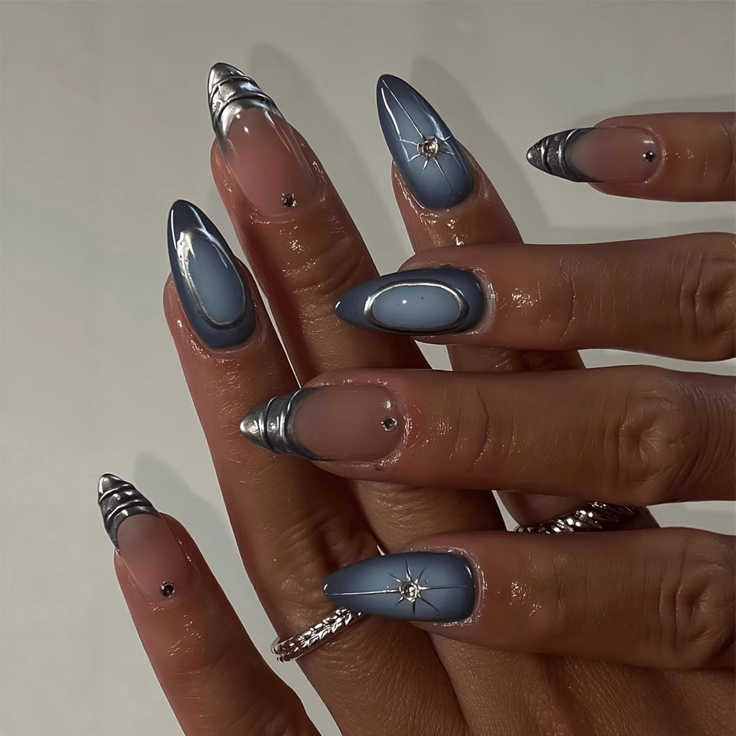 24Pcs Short Almond Nails Set F - Nail Art French recensione e prezzo