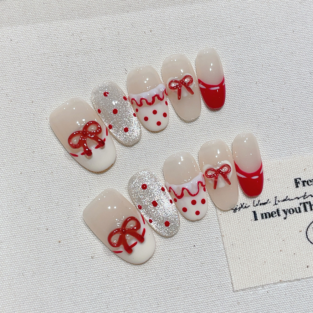 10pcs Short Oval Handmade Pres - Nail Art Oval recensione e prezzo