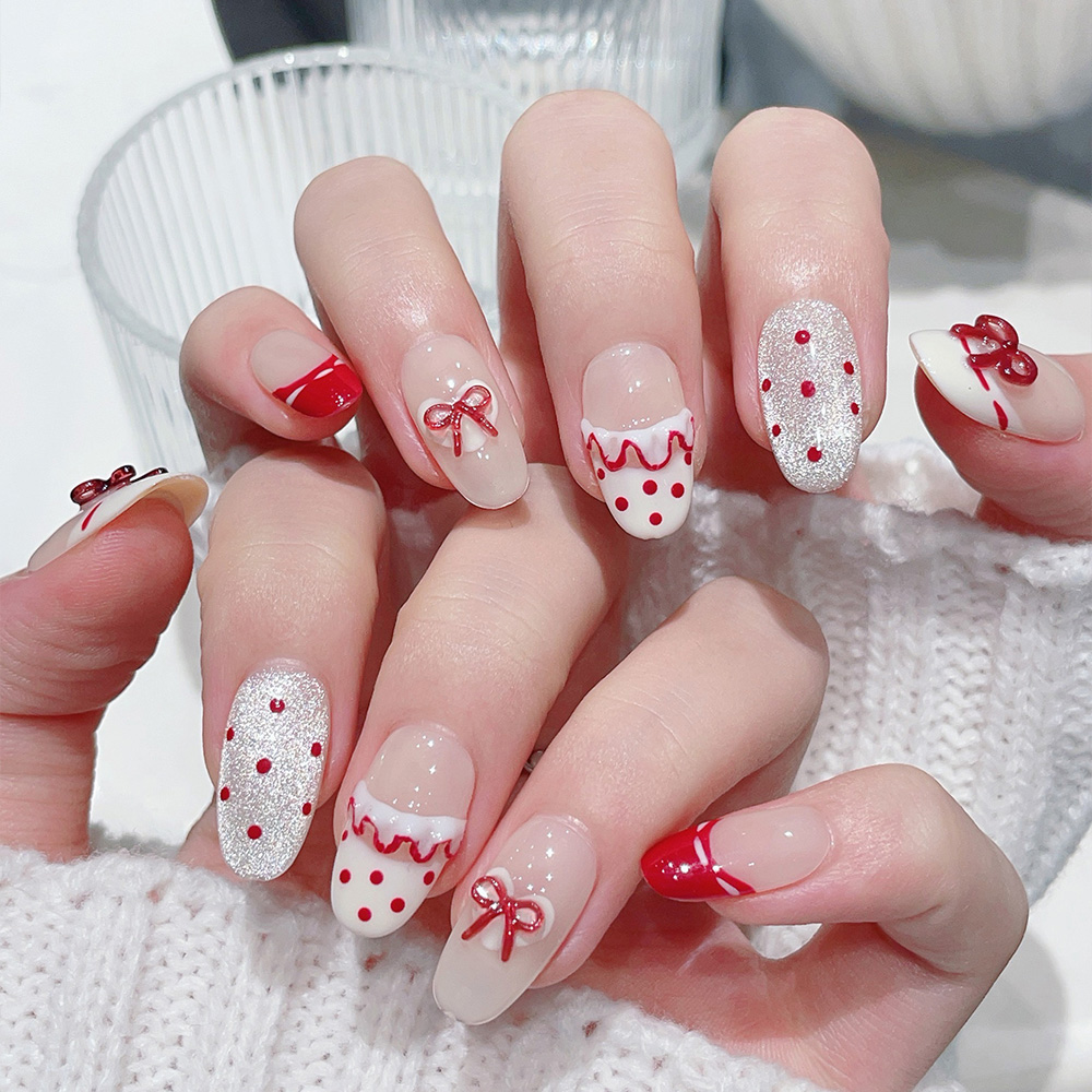 10pcs Short Oval Handmade Pres - Nail Art Oval recensione e prezzo