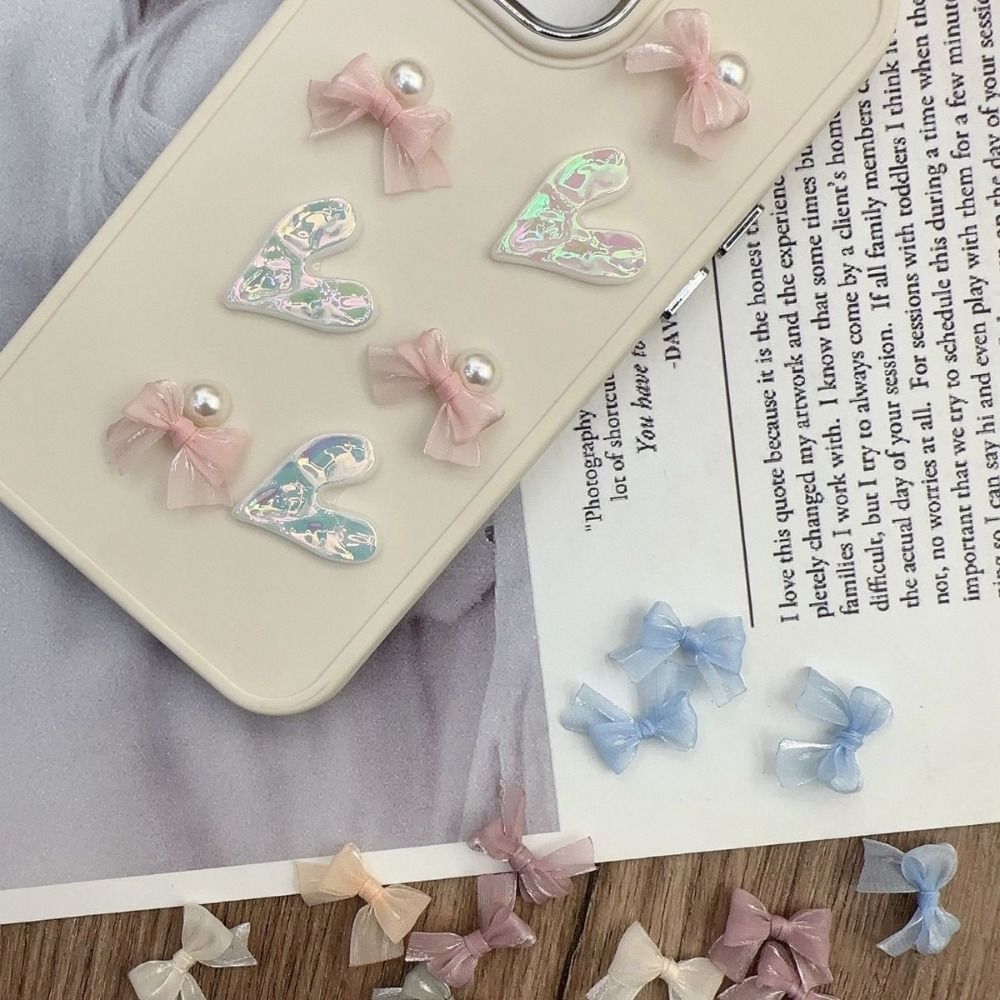 10Pcs Colorful Bow Pearlescent - Nail Art French recensione e prezzo