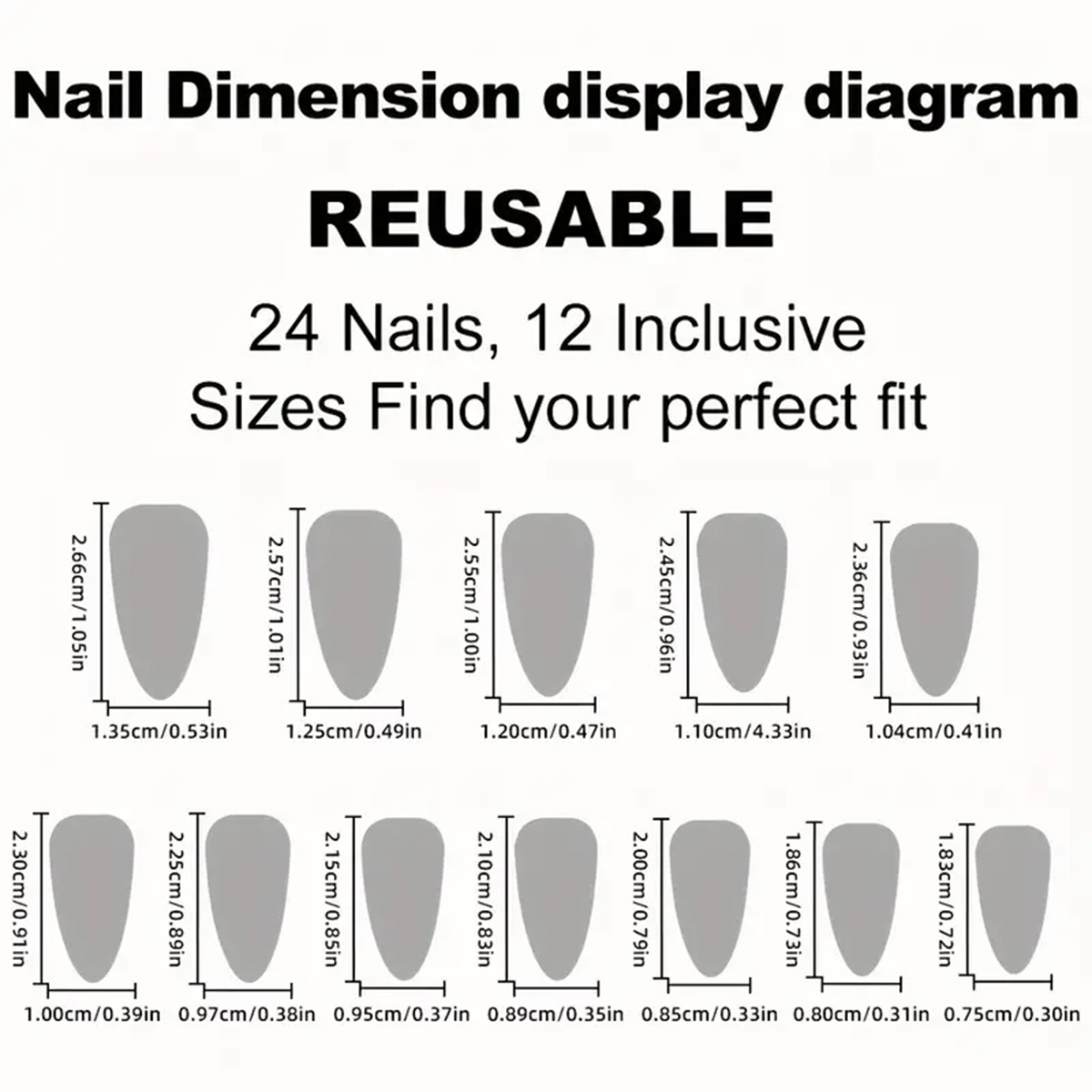 24 pieces of long almond-shape - Nail Art Red recensione e prezzo