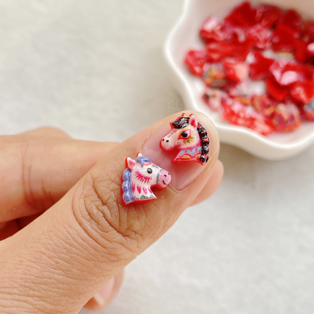 50pcs Resin Cute Mini Red Anim - Nail Art Red recensione e prezzo