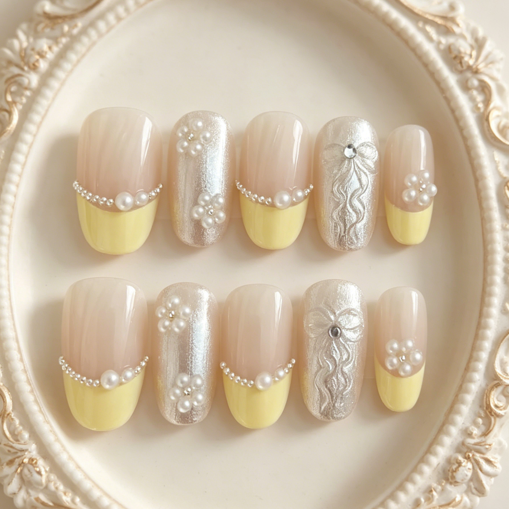 10 Pieces of Hand Pressed Oval - Nail Art Oval recensione e prezzo