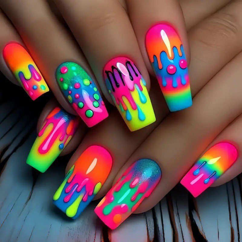 24pcs/set short Medium Long fa - Press On Nail Set recensione e prezzo