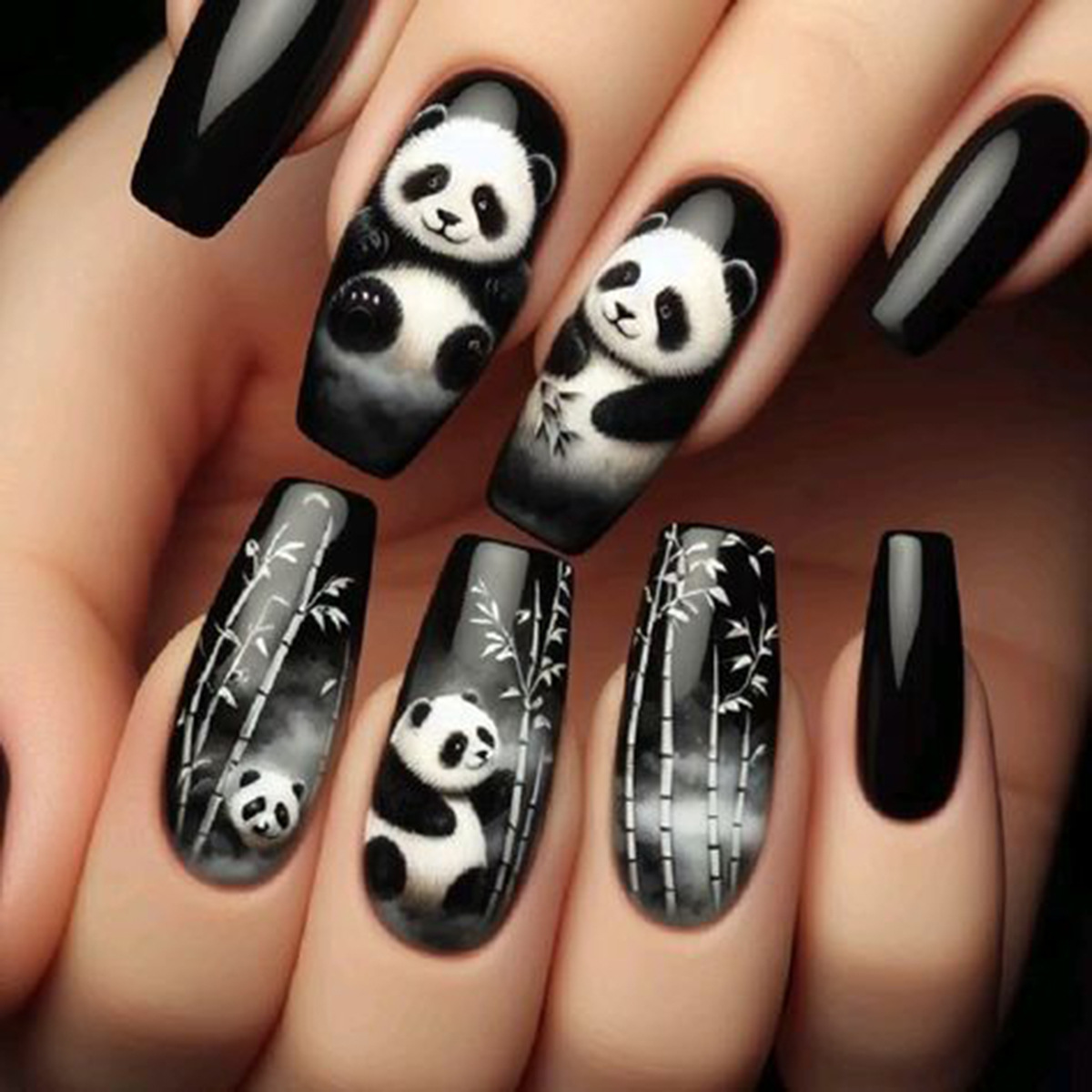 24pcs/set short Medium Long fa - Press On Nail Set recensione e prezzo