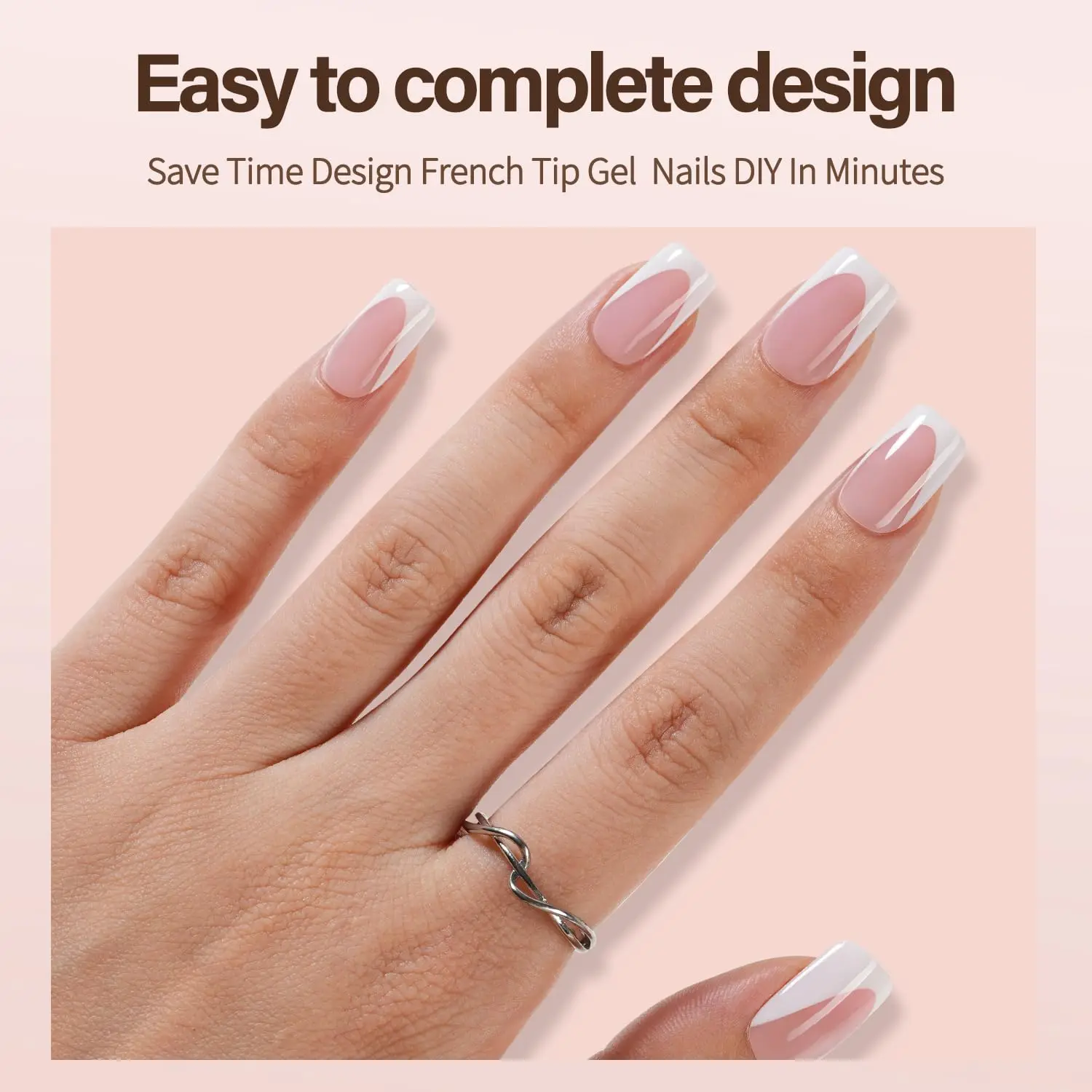 Deep French Gel Nail Tips, 150 - Nail Art Pink Soft recensione e prezzo