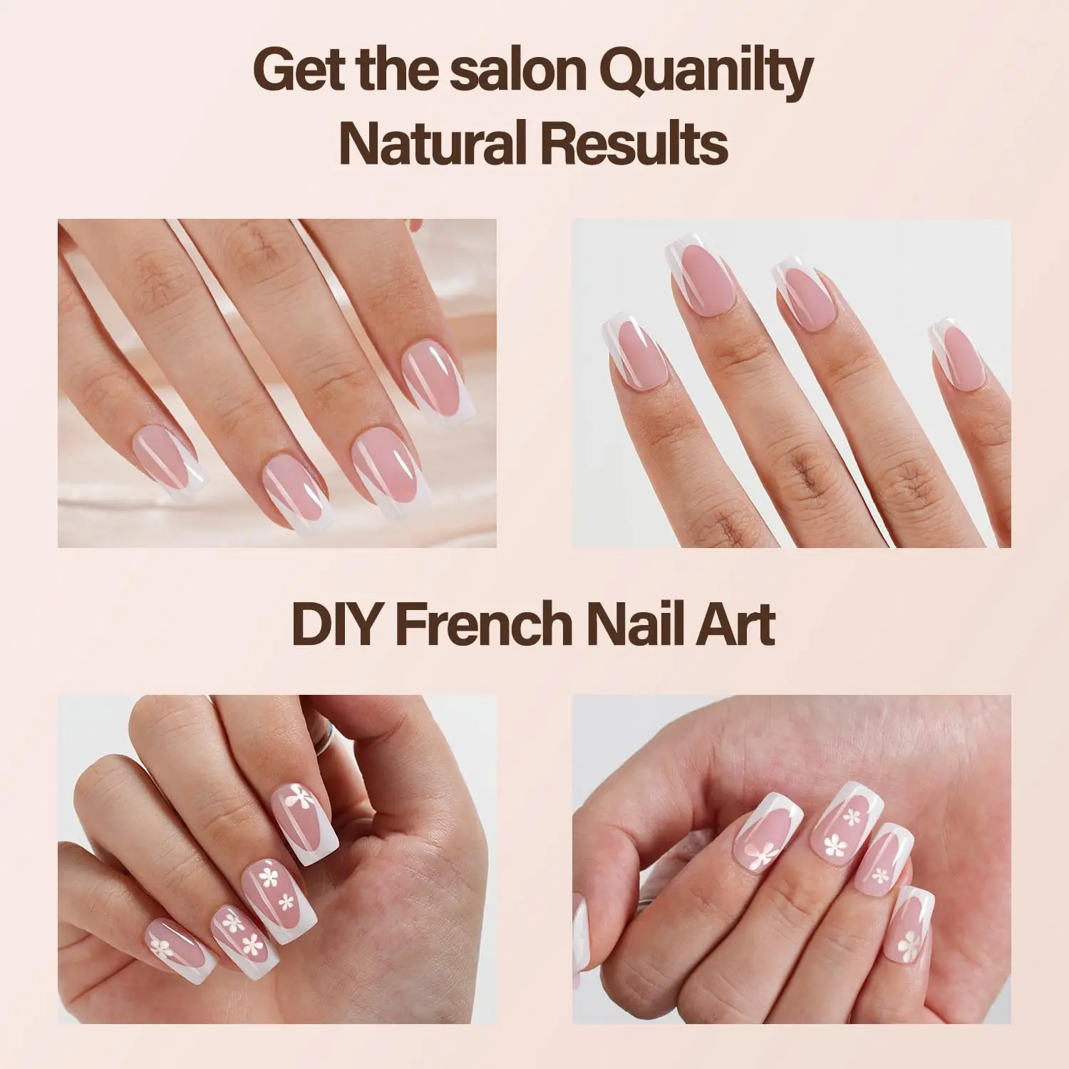 Deep French Gel Nail Tips, 150 - Nail Art Pink Soft recensione e prezzo