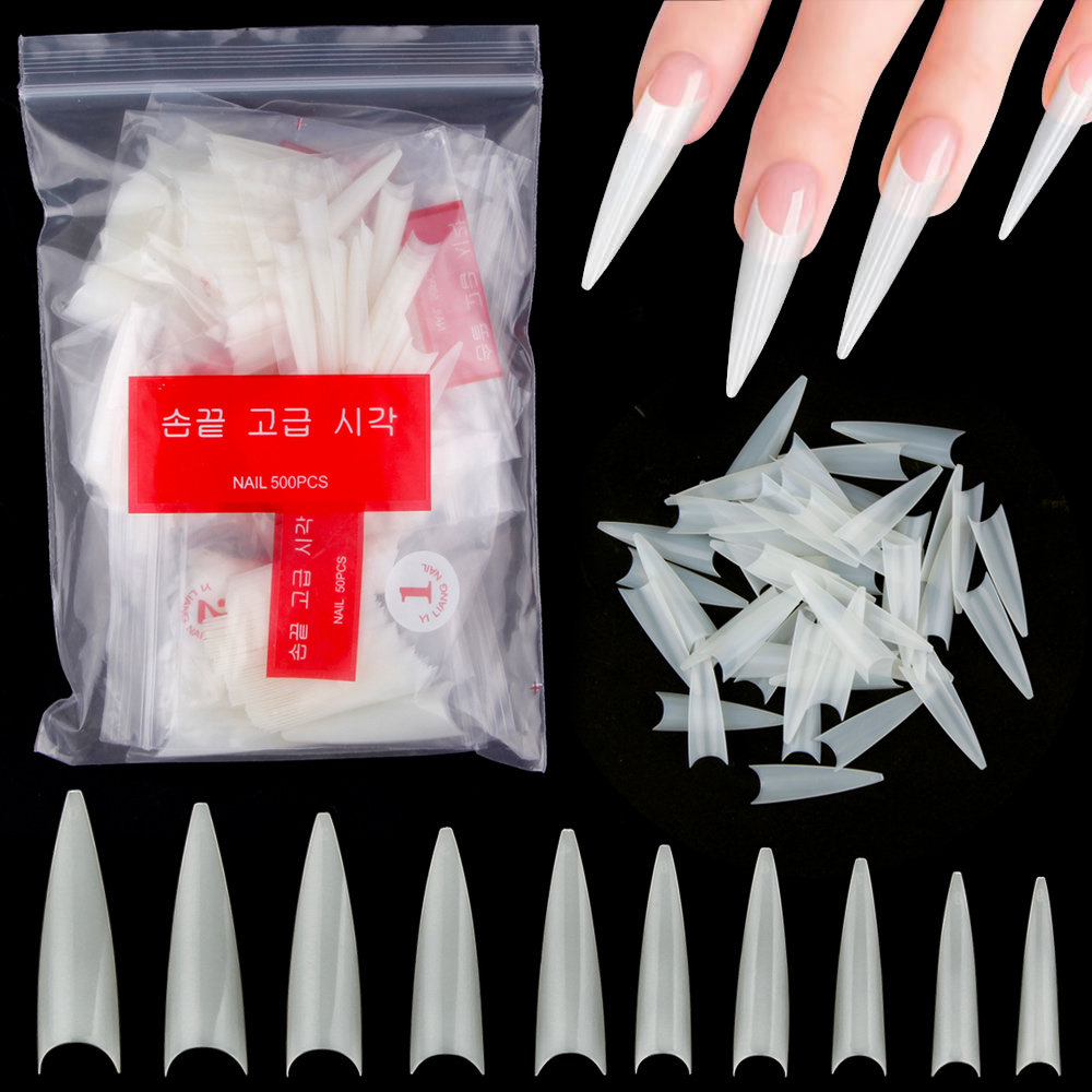 1Bag(600Pcs)Natural Stiletto P - Nail Art Xl recensione e prezzo