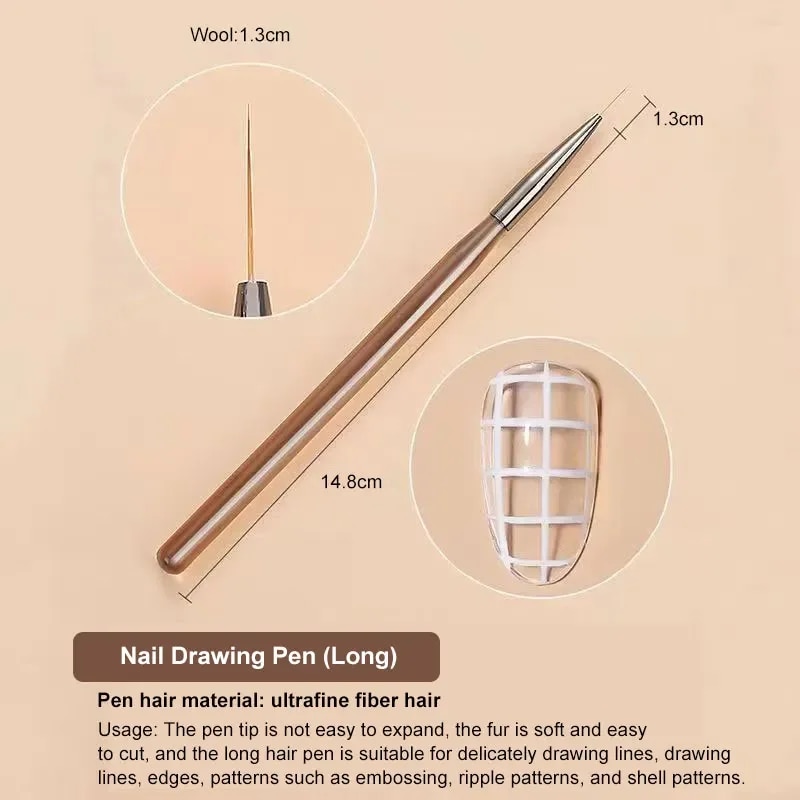 9PCS UV Gel Nail Brush Liner D - Nail Art Rame recensione e prezzo