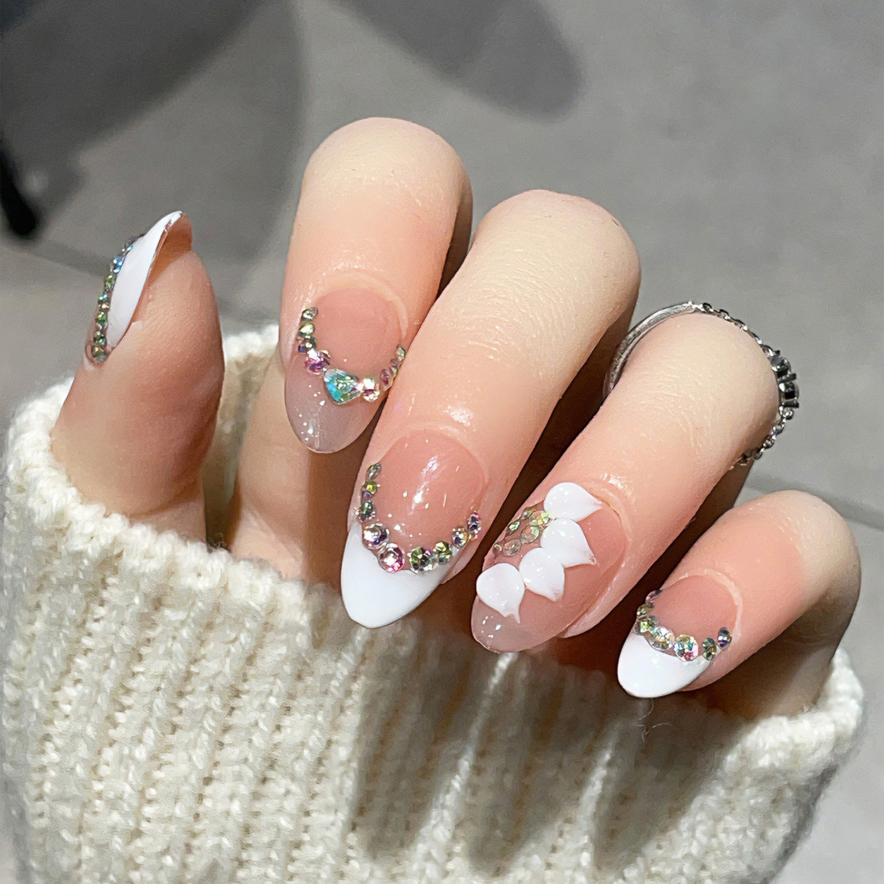 10pcs Short Almond Handmade Pr - Press On Nail Set recensione e prezzo