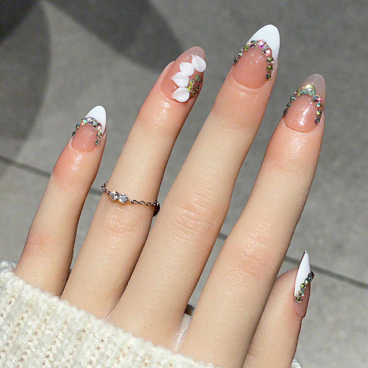 10pcs Short Almond Handmade Pr - Press On Nail Set recensione e prezzo