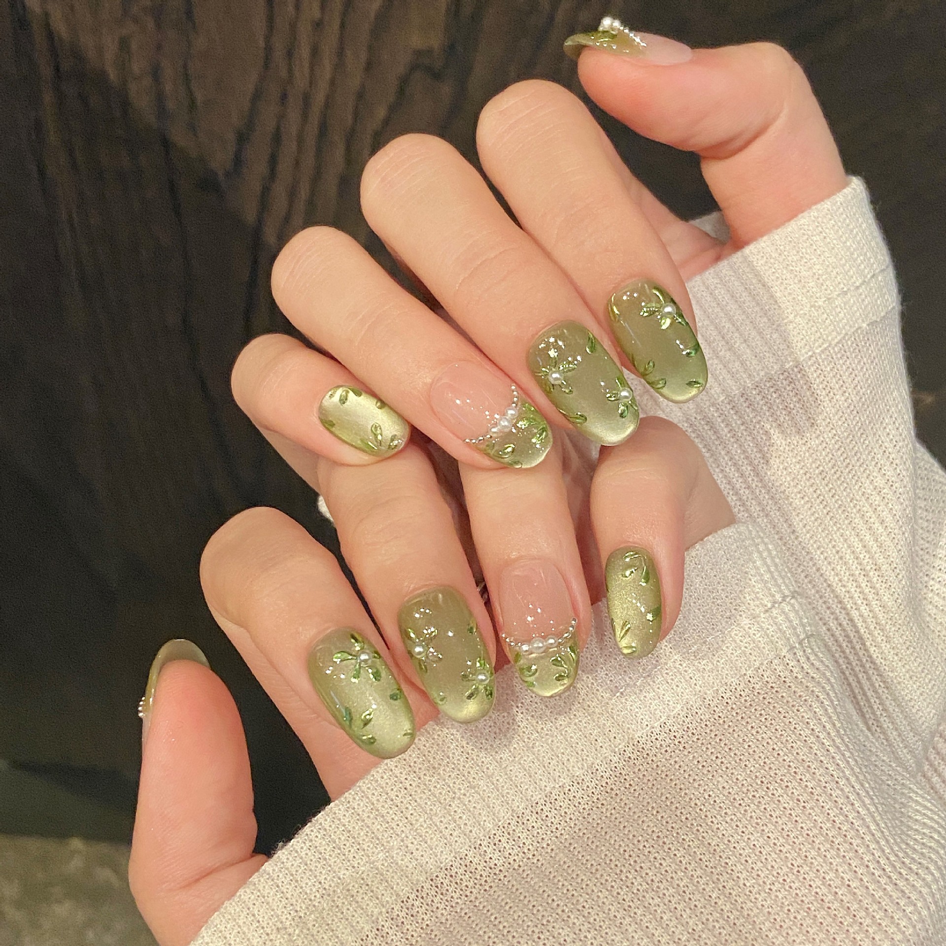 10pcs Handmade Press on Nails  - Nail Art Oval recensione e prezzo