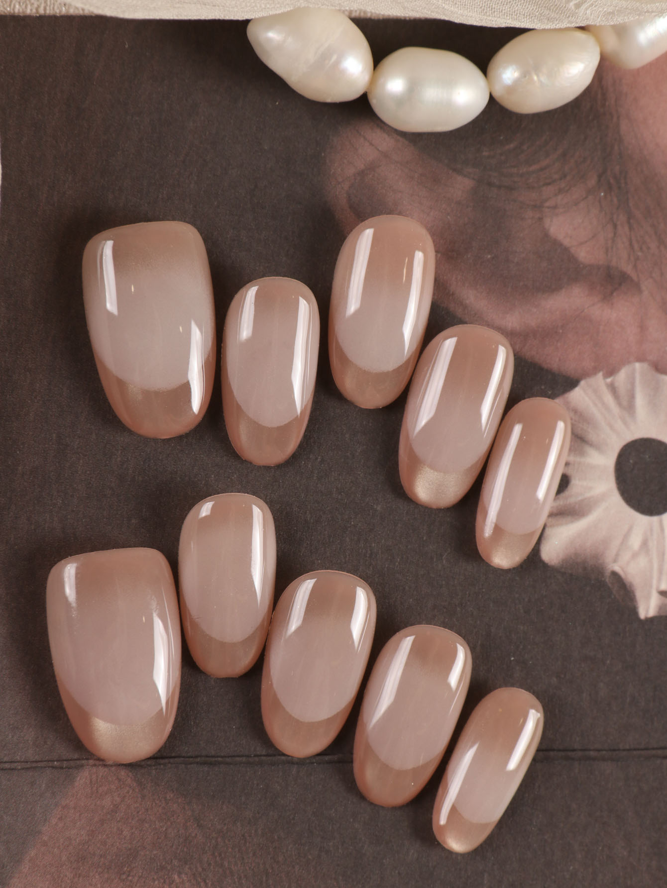 10Pcs Press on Nails Short Gol - Nail Art French recensione e prezzo