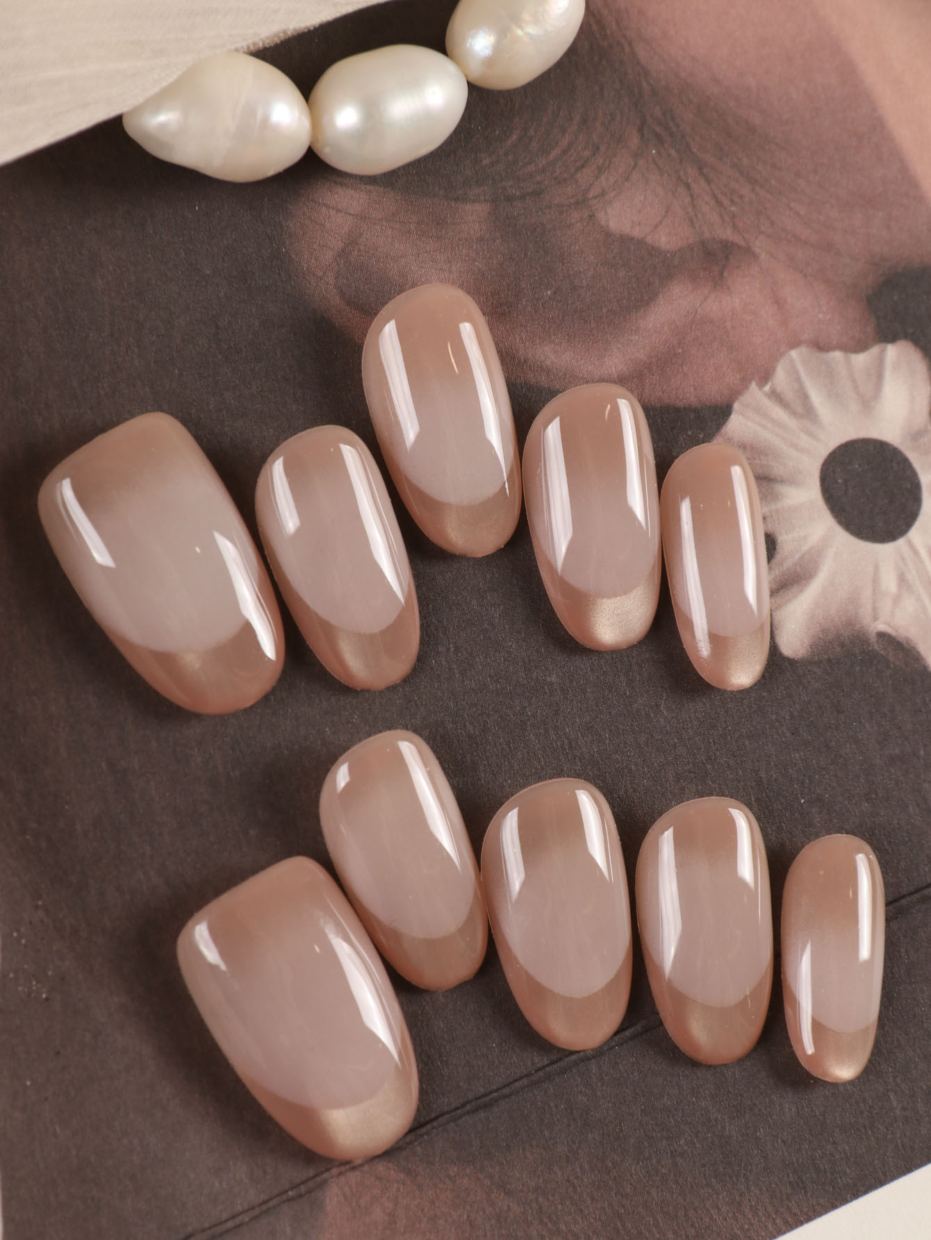 10Pcs Press on Nails Short Gol - Nail Art French recensione e prezzo