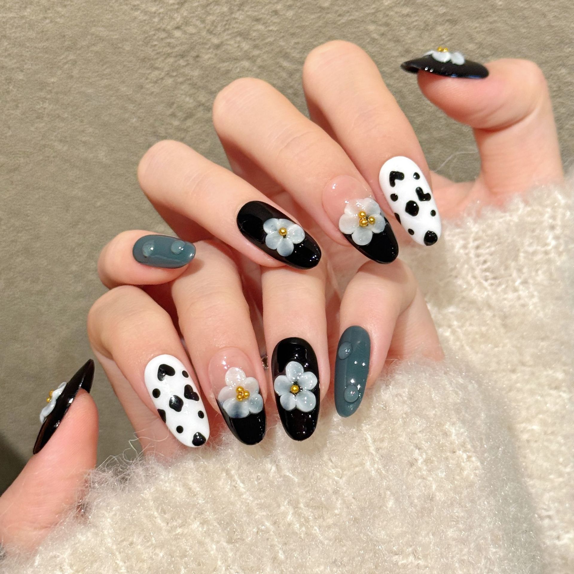 10pcs Handmade Oval Press on N - Nail Art Oval recensione e prezzo