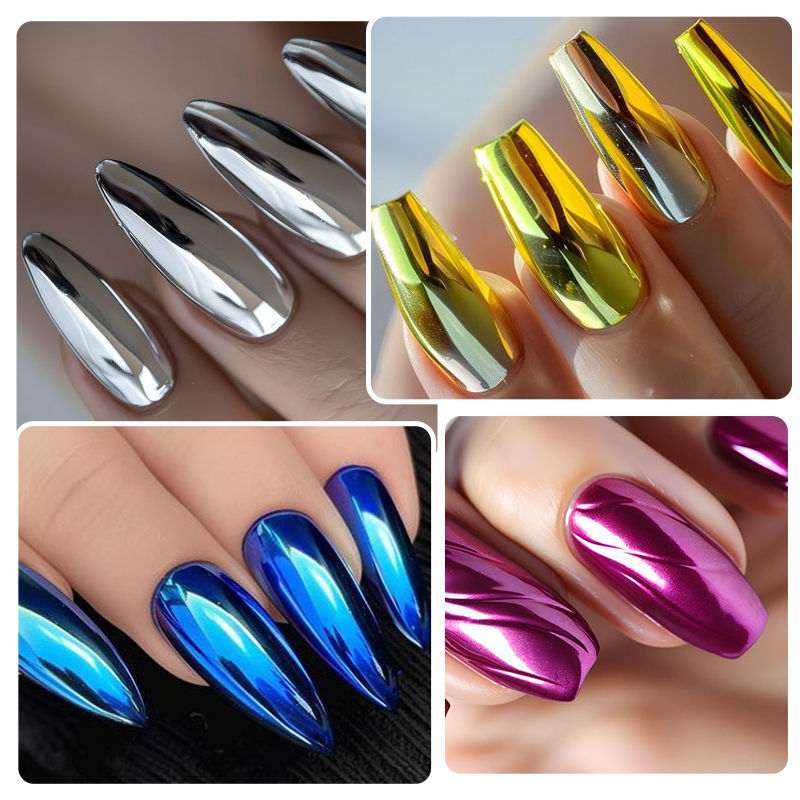 Metallic Gold Silver Mirror Po - Nail Glitter Chrome recensione e prezzo