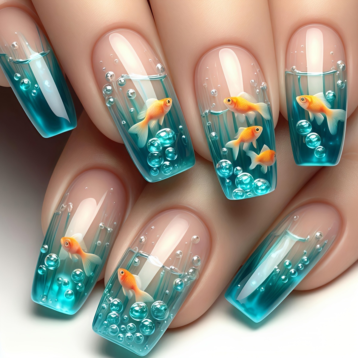 Medium long Square fake nails  - Nail Art Red recensione e prezzo