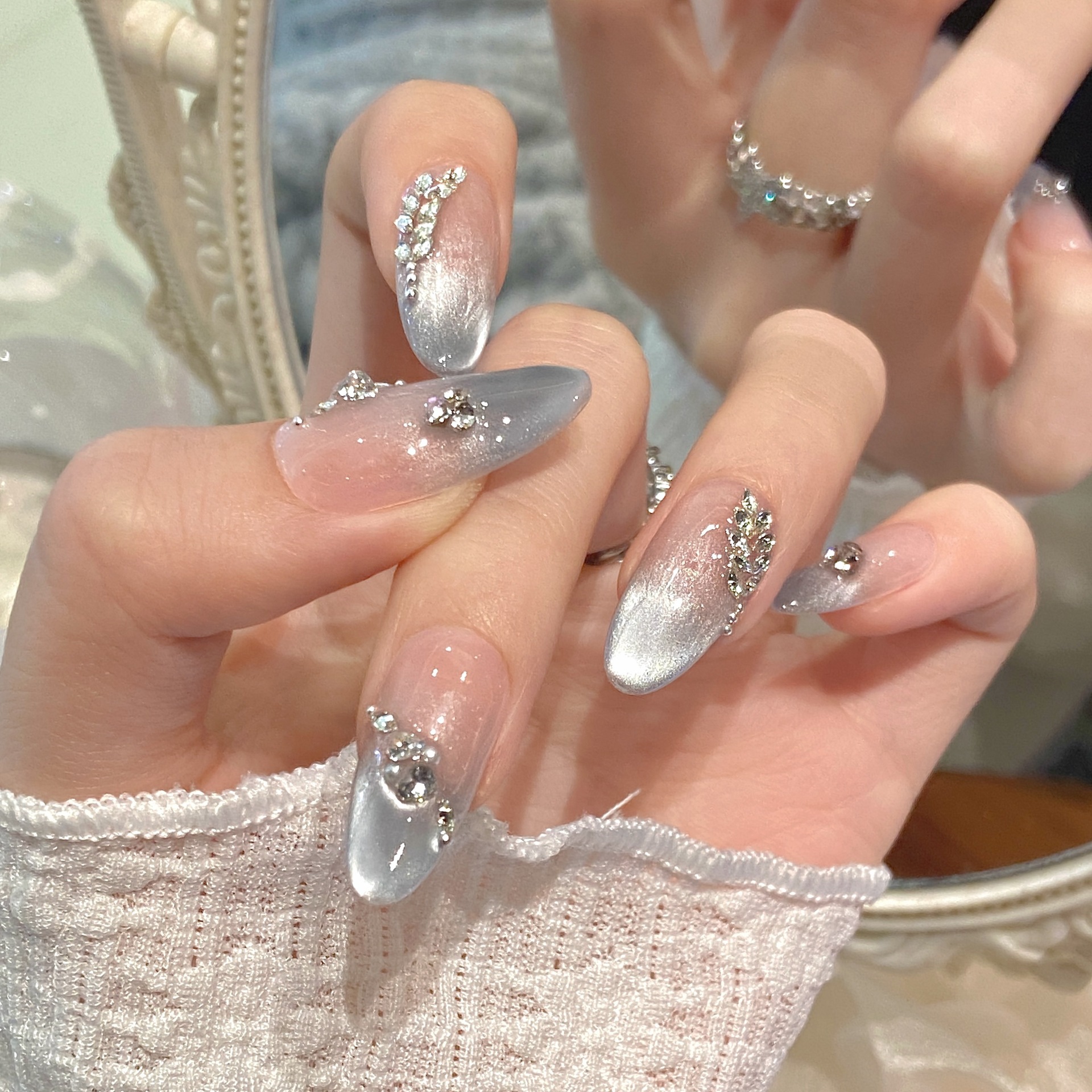 10pcs Pure Hand Pressed Medium - Nail Art Oval recensione e prezzo
