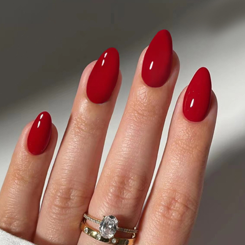 24pcs Solid Color False Nails  - Nail Art Red recensione e prezzo
