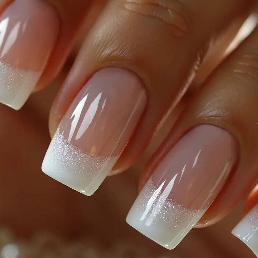 24pcs/set Medium Square fake n - Nail Art French Nails recensione e prezzo