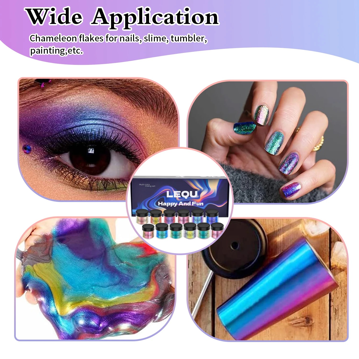 A set of chameleon pink nail c - Nail Glitter Chrome recensione e prezzo