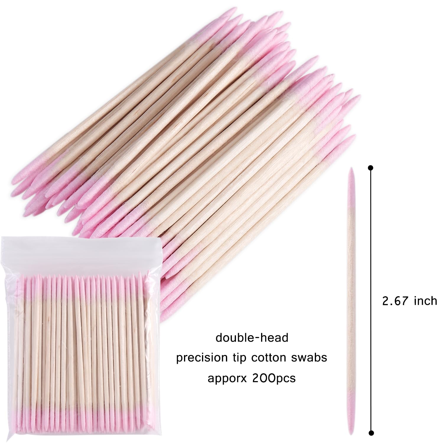 200pcs Precision Pointed Cotto - Nail Art Xl recensione e prezzo