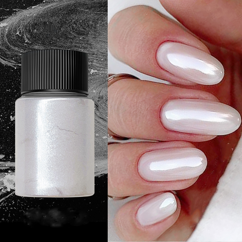 1Bottle White Chrome Pearl Nai - Nail Glitter Chrome recensione e prezzo