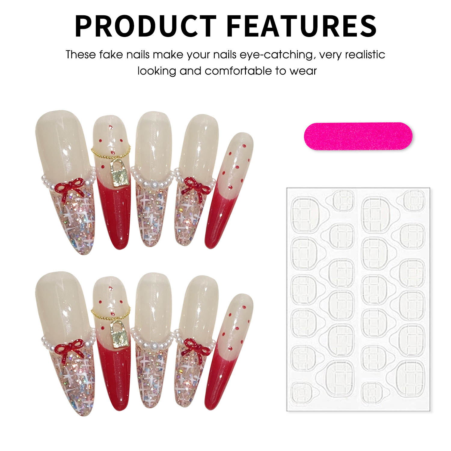 Handmade Long Oval Press on Na - Nail Art Oval recensione e prezzo