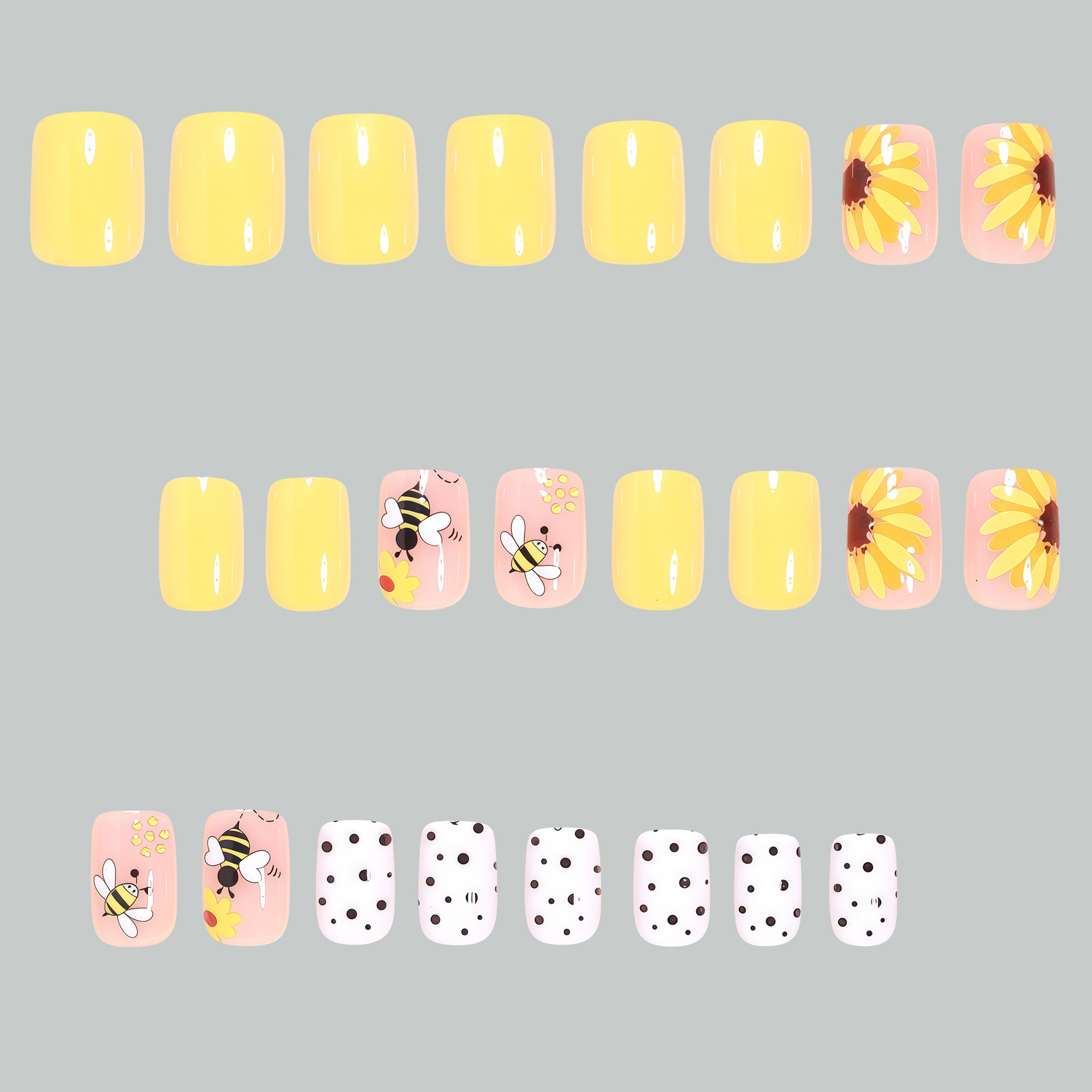 Short Square fake nails for wo - Press On Nail Set recensione e prezzo