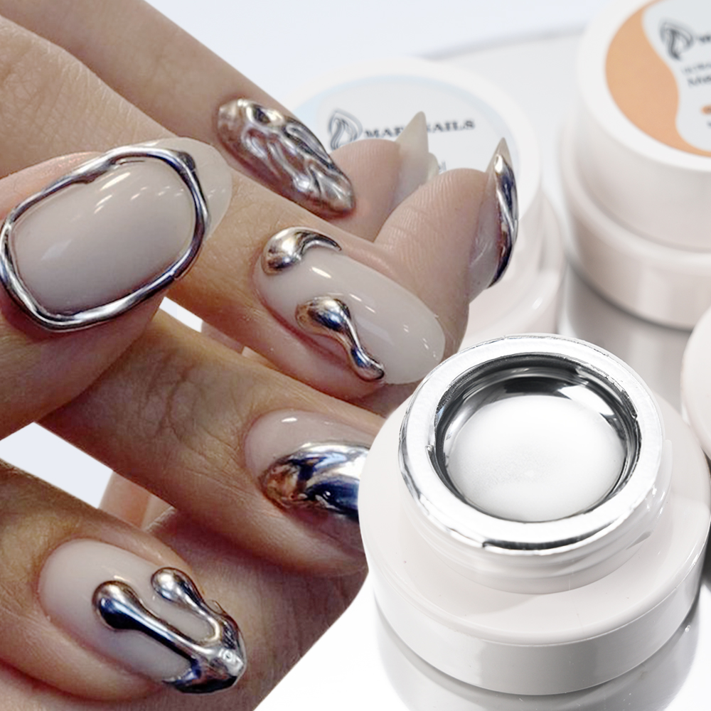 5ml Silver Gold Metallic Gel N - Nail Glitter Chrome recensione e prezzo