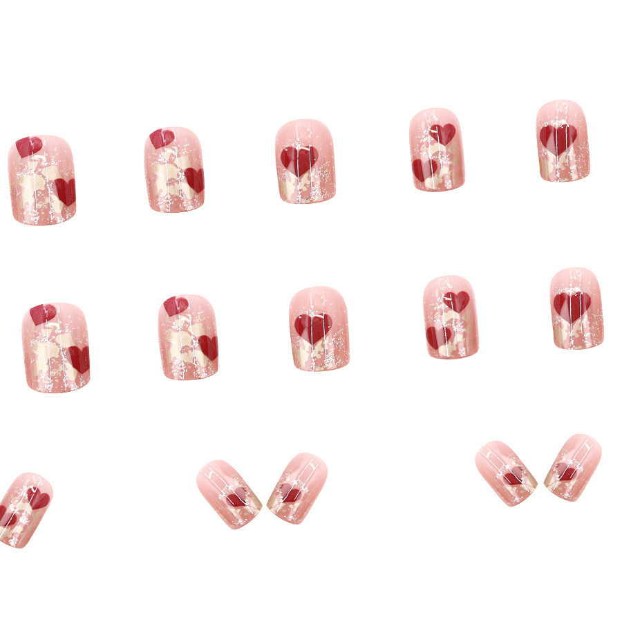 24pcs/set Short Square fake na - Nail Art Red recensione e prezzo