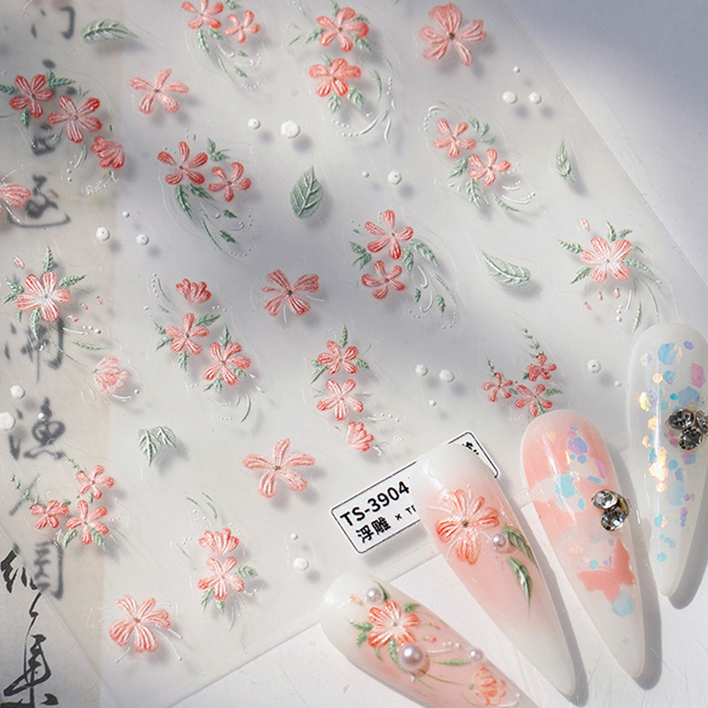 Embroidered Begonia Crabapple  - Nail Art Pink Soft recensione e prezzo