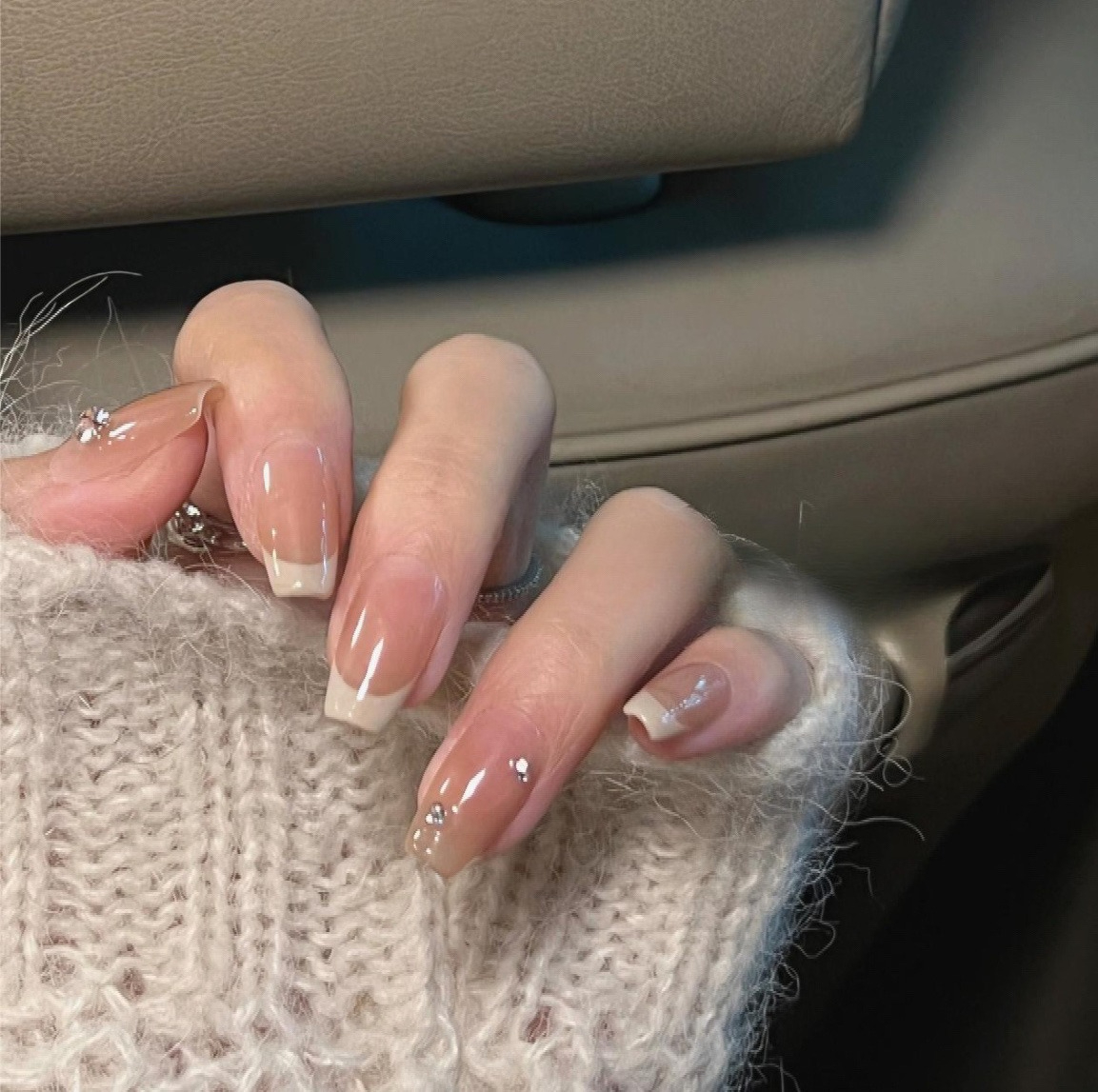 10Pcs Short Square French Hand - Nail Art French recensione e prezzo