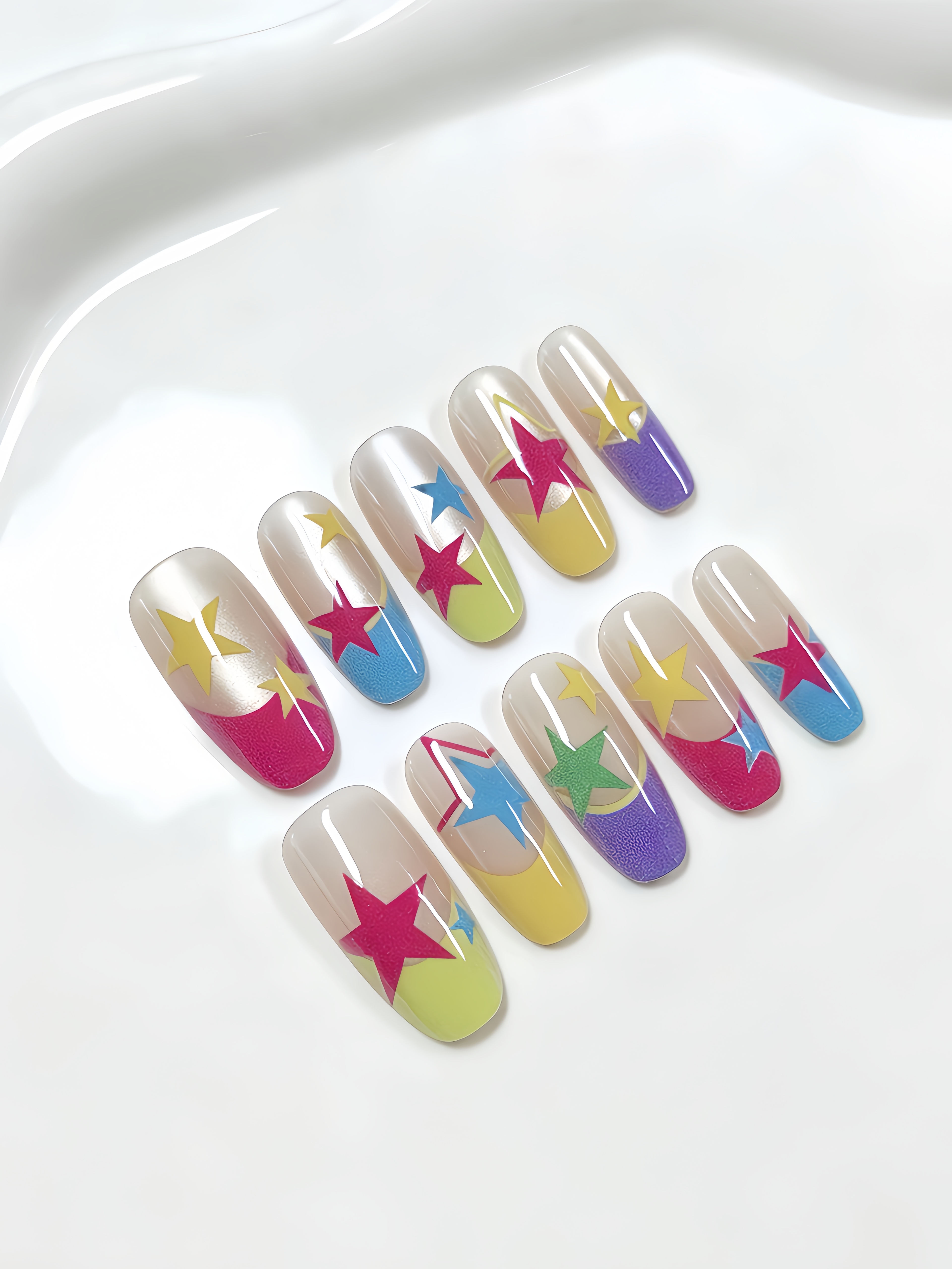 10 Medium-Length Oval-Shaped P - Nail Art French recensione e prezzo