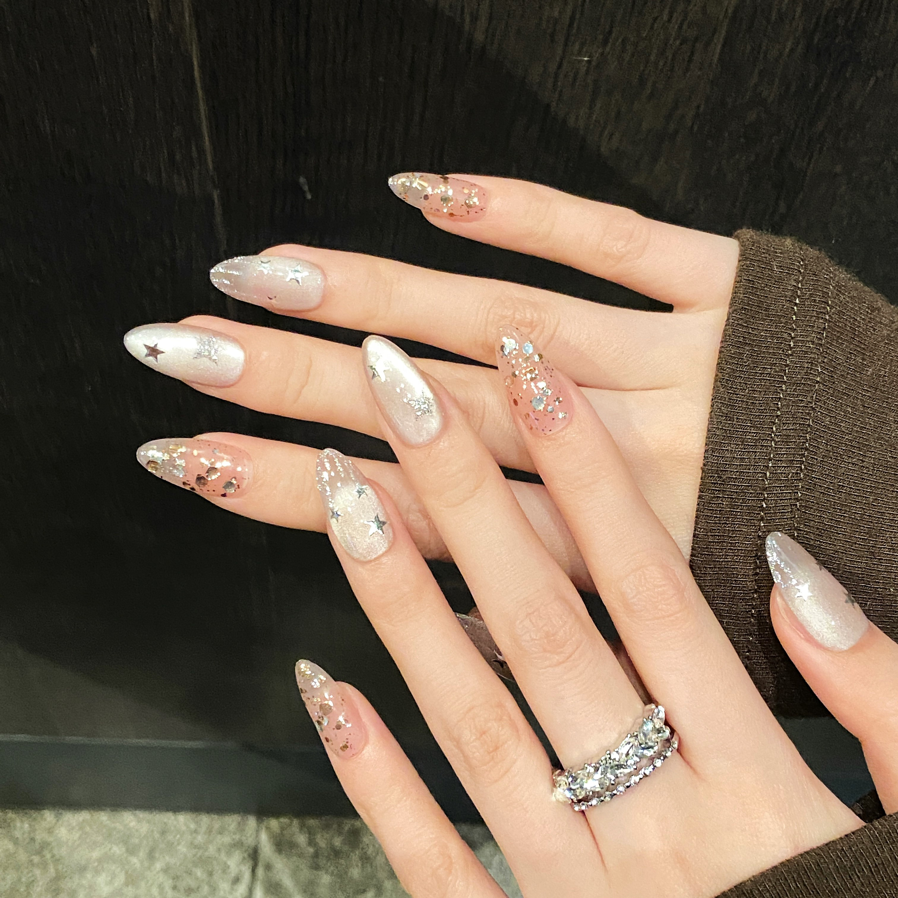 10pcs Pure Hand Pressed Medium - Nail Art Oval recensione e prezzo