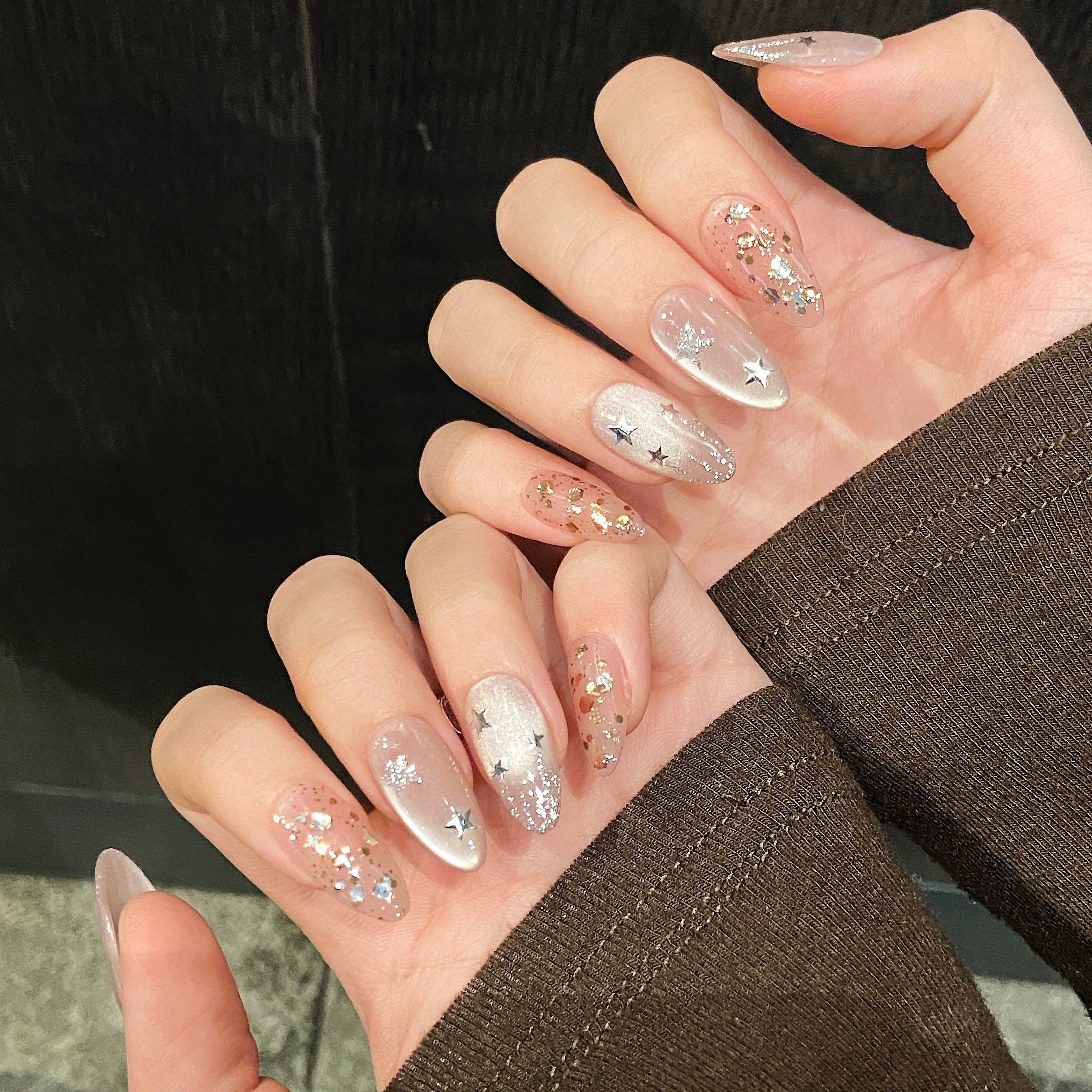 10pcs Pure Hand Pressed Medium - Nail Art Oval recensione e prezzo