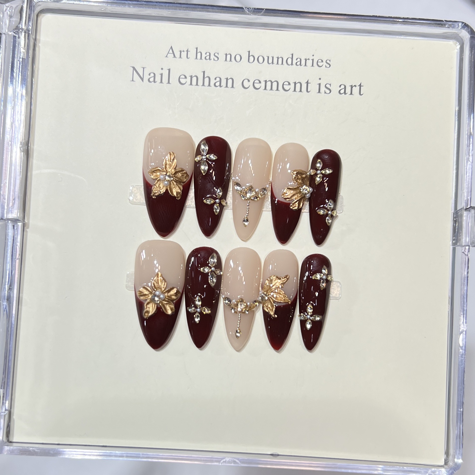 10Pcs Handmade Elegant French  - Nail Art French recensione e prezzo