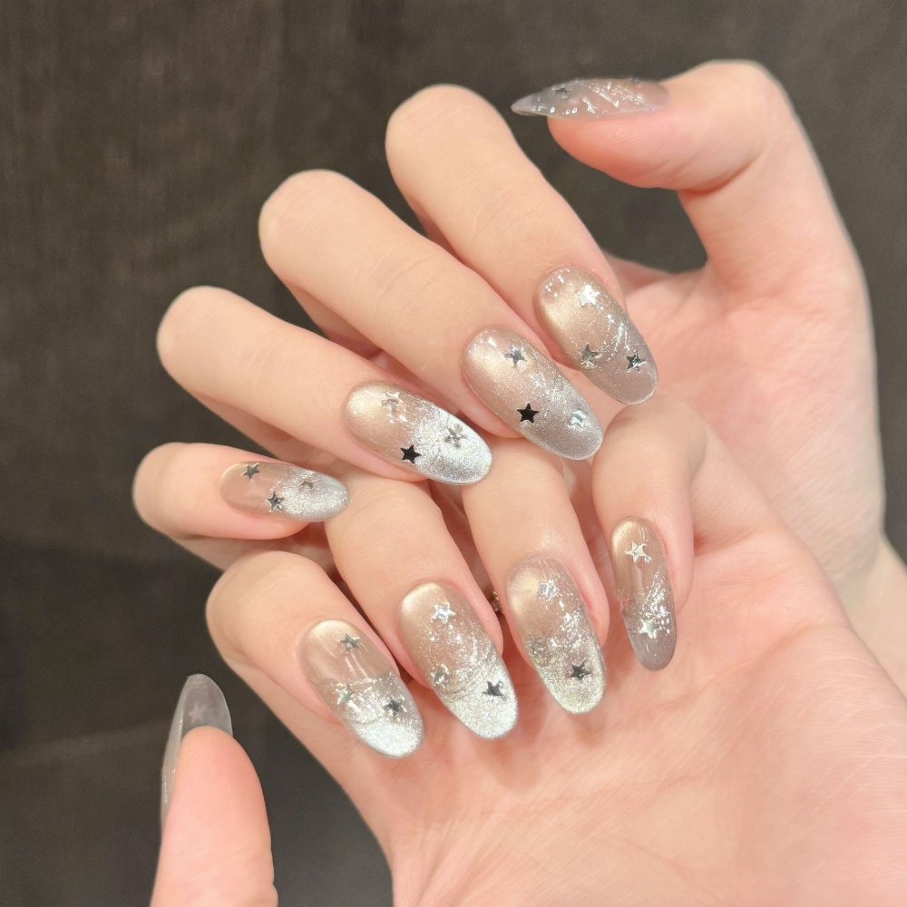 10pcs Cat's Eye Handmade Fake  - Nail Art Oval recensione e prezzo