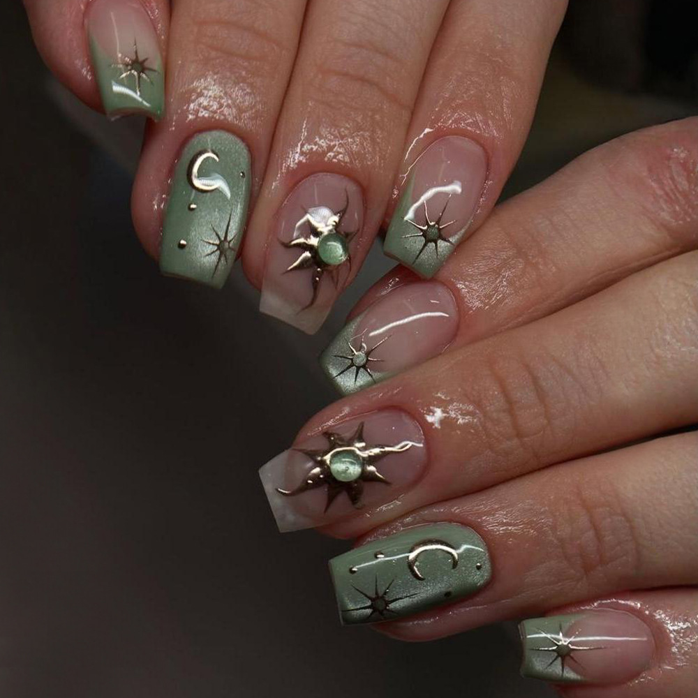 24pcs Finished Fake Nails Fren - Nail Art French recensione e prezzo