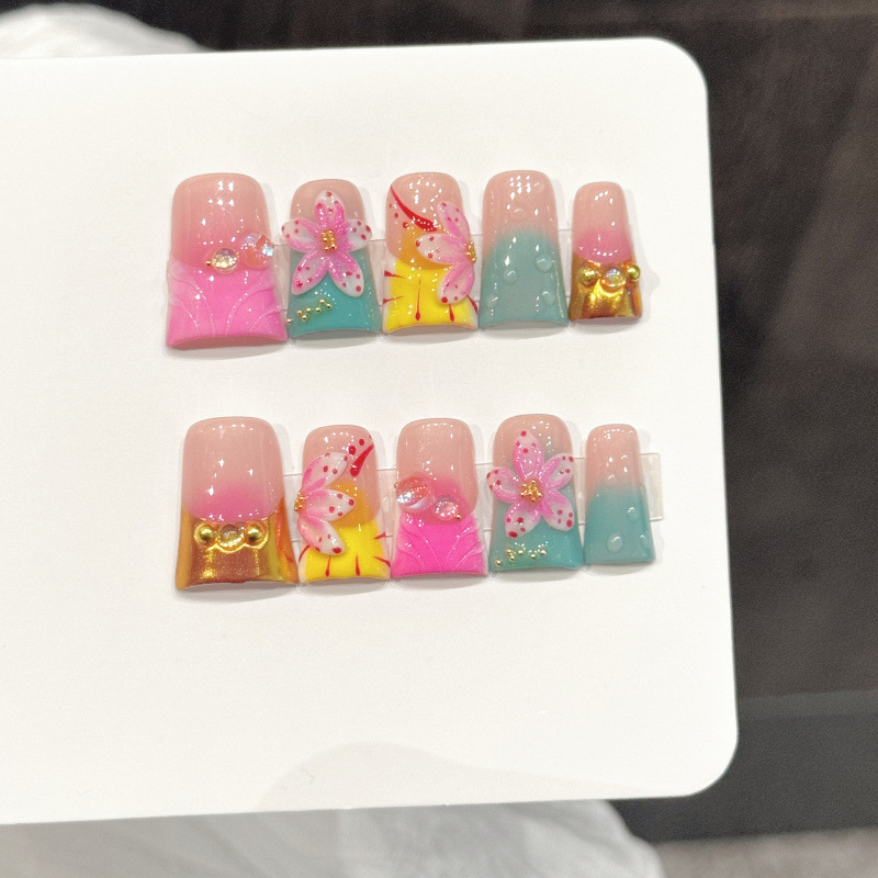 10pcs Ocean Style Fake Nails D - Nail Art French recensione e prezzo